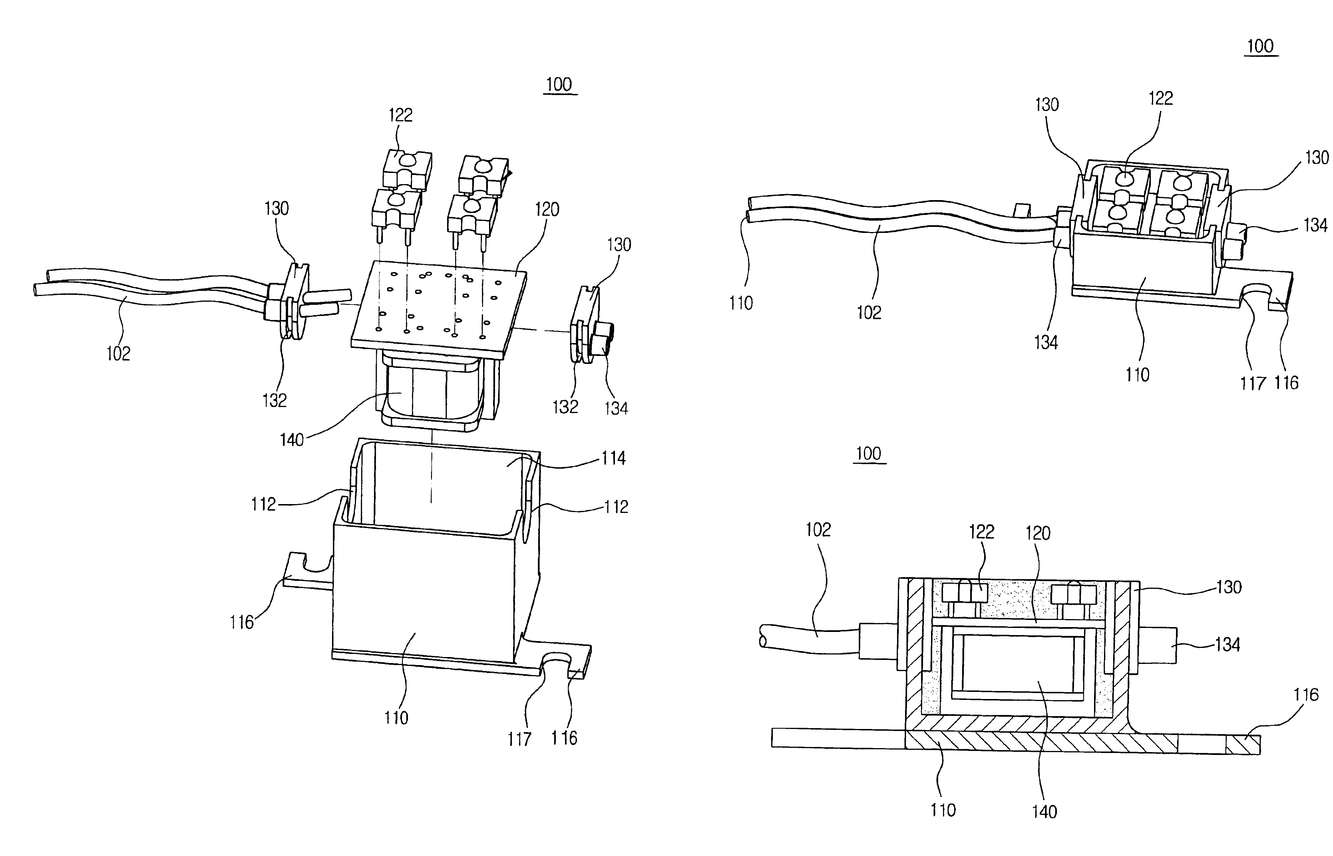 Light emitting diode assembly for an illuminated sign