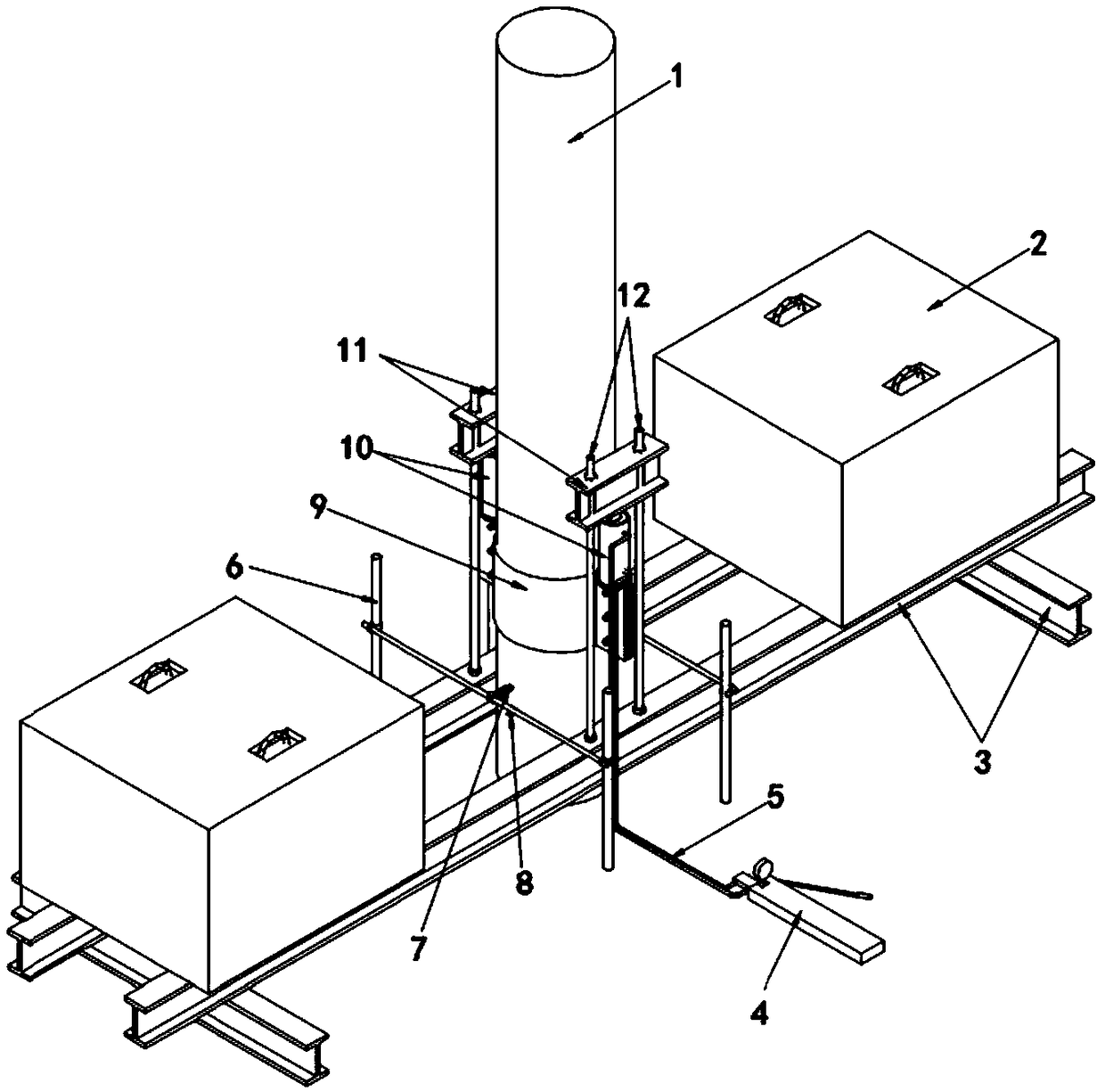 Crush resistance, extraction resistance and horizontal static load test equipment of high piles