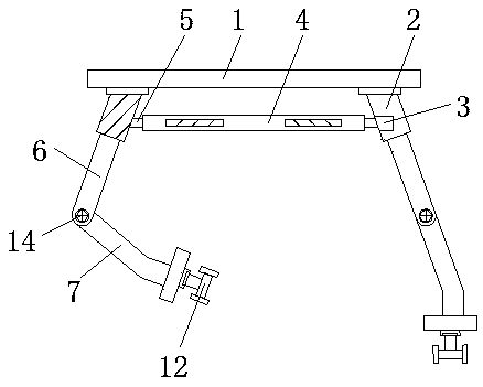 Reinforced type foldable foot support for unmanned aerial vehicle