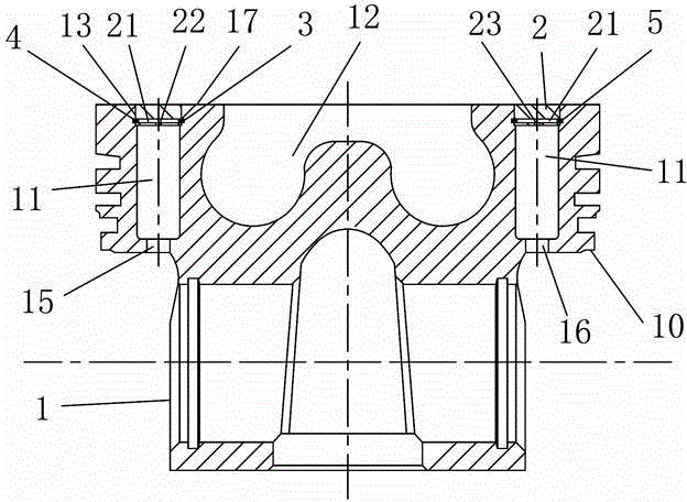 Steel piston forming inner cooling oil way based on laser welding and machining method of steel piston