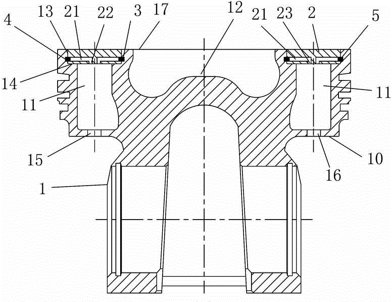 Steel piston forming inner cooling oil way based on laser welding and machining method of steel piston