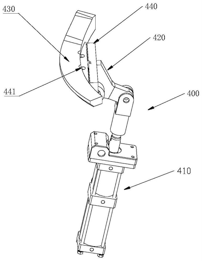 Automobile main line wheel cover edge pressing system