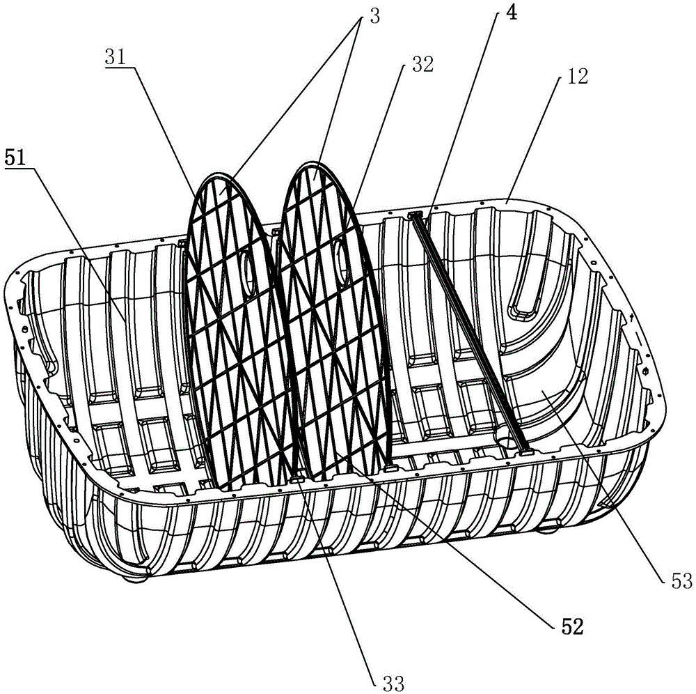 Three-cavity septic tank