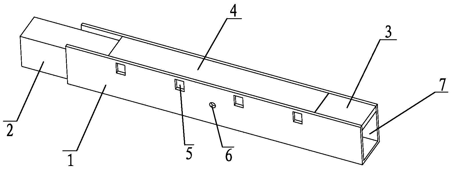 Timber component composed of steel and wood