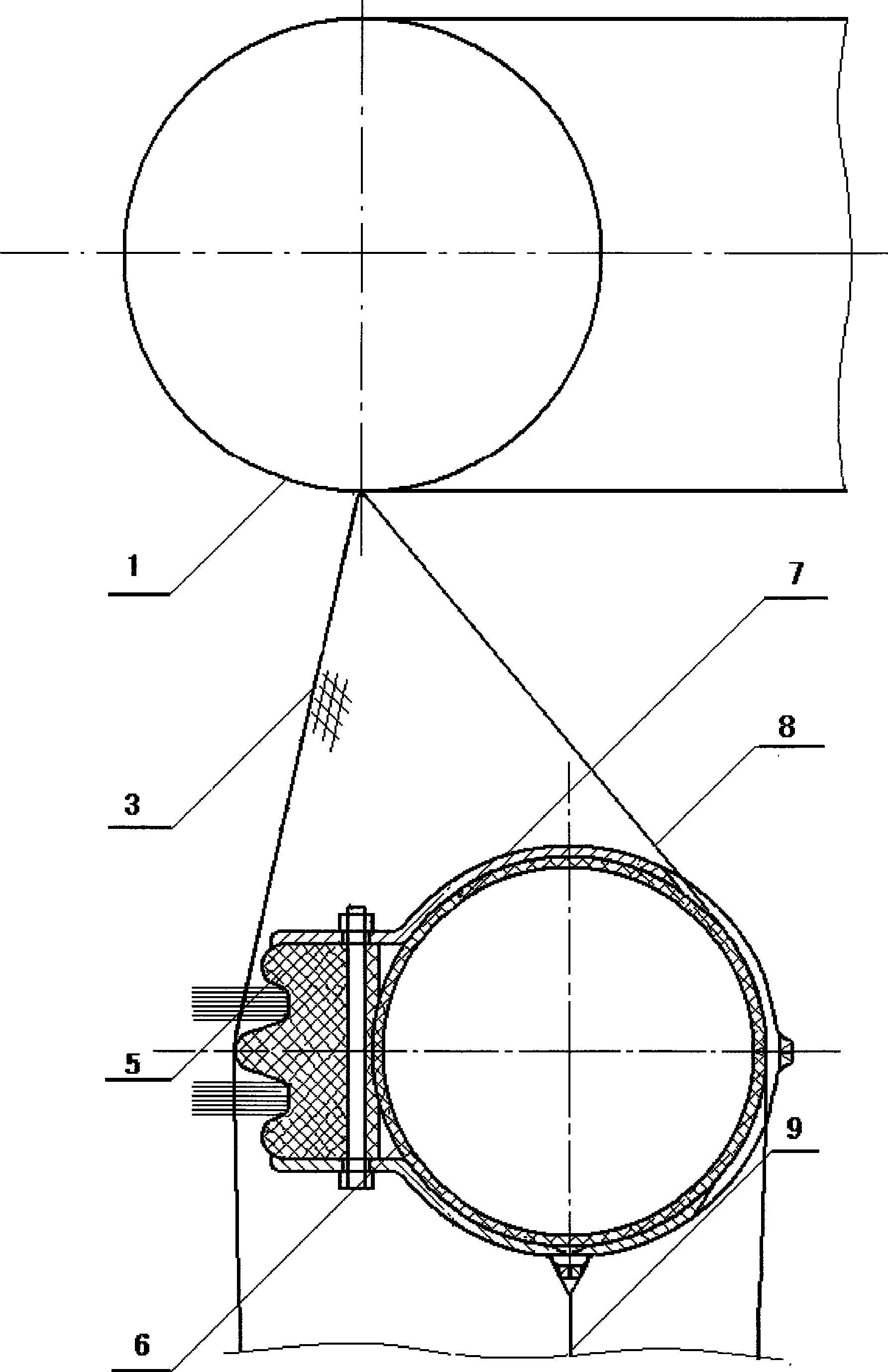 Method and device for automatically cleaning ring-shaped frame style net cage by tidal wave underwater