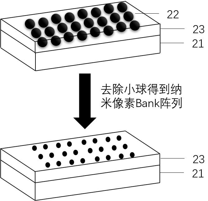 Nano quantum dot light-emitting diode based on self-assembled submicron spheres and method