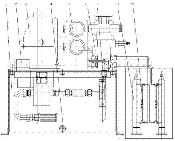 Hydraulic station of plate freezer