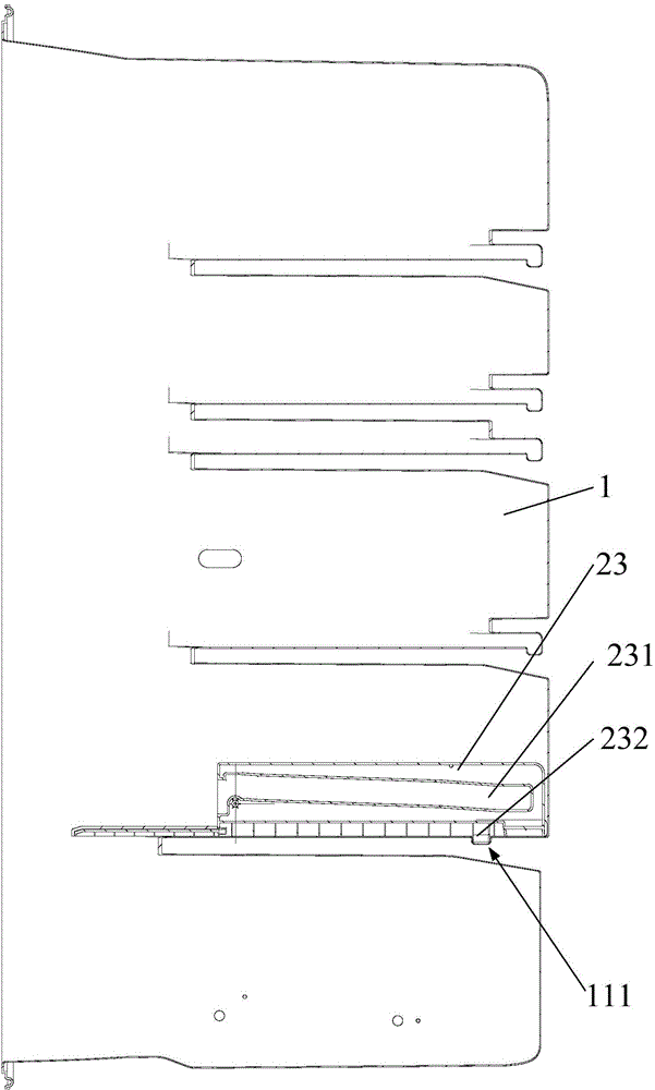 Shelving frame and refrigerator