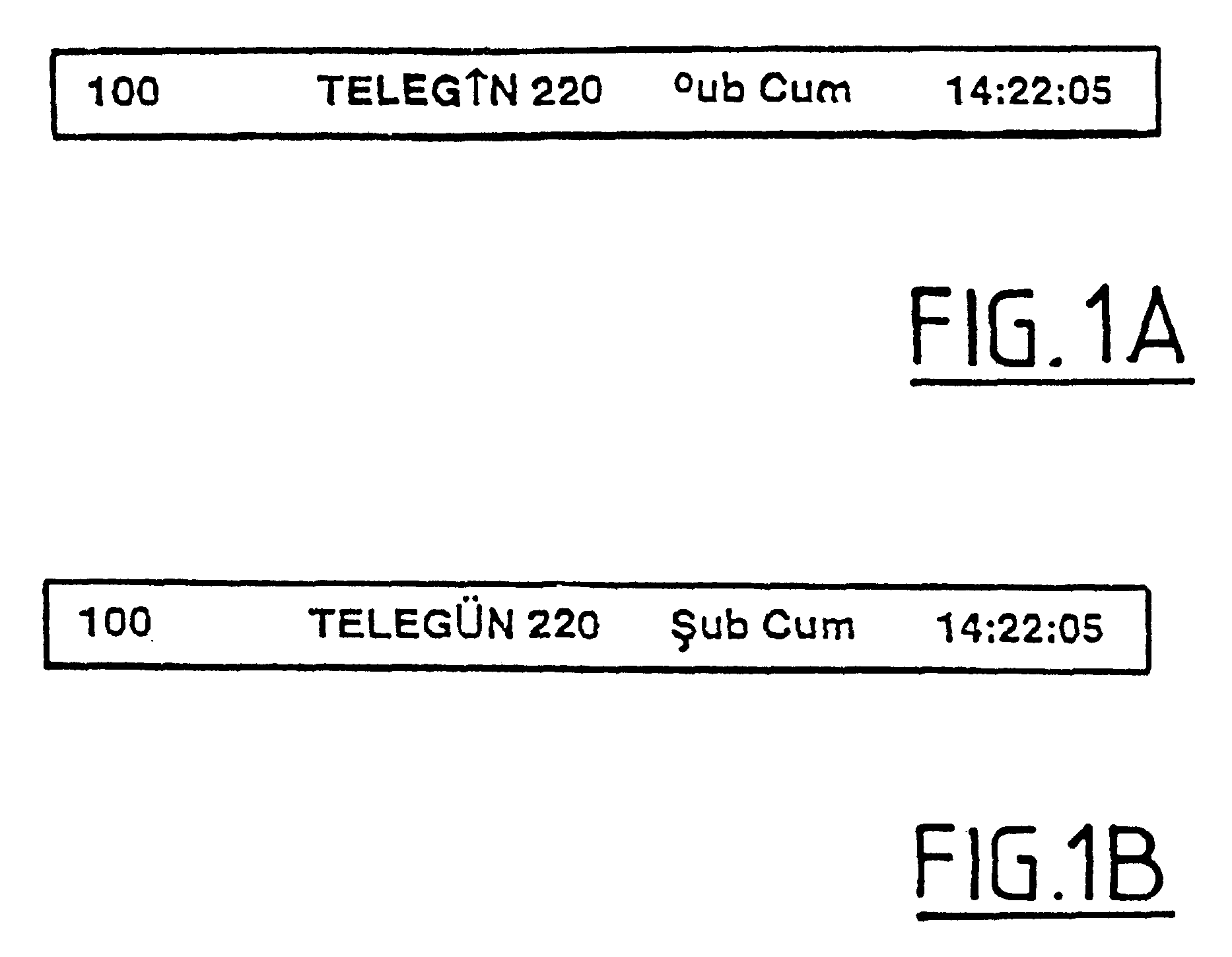 Method for the display of teletext headers