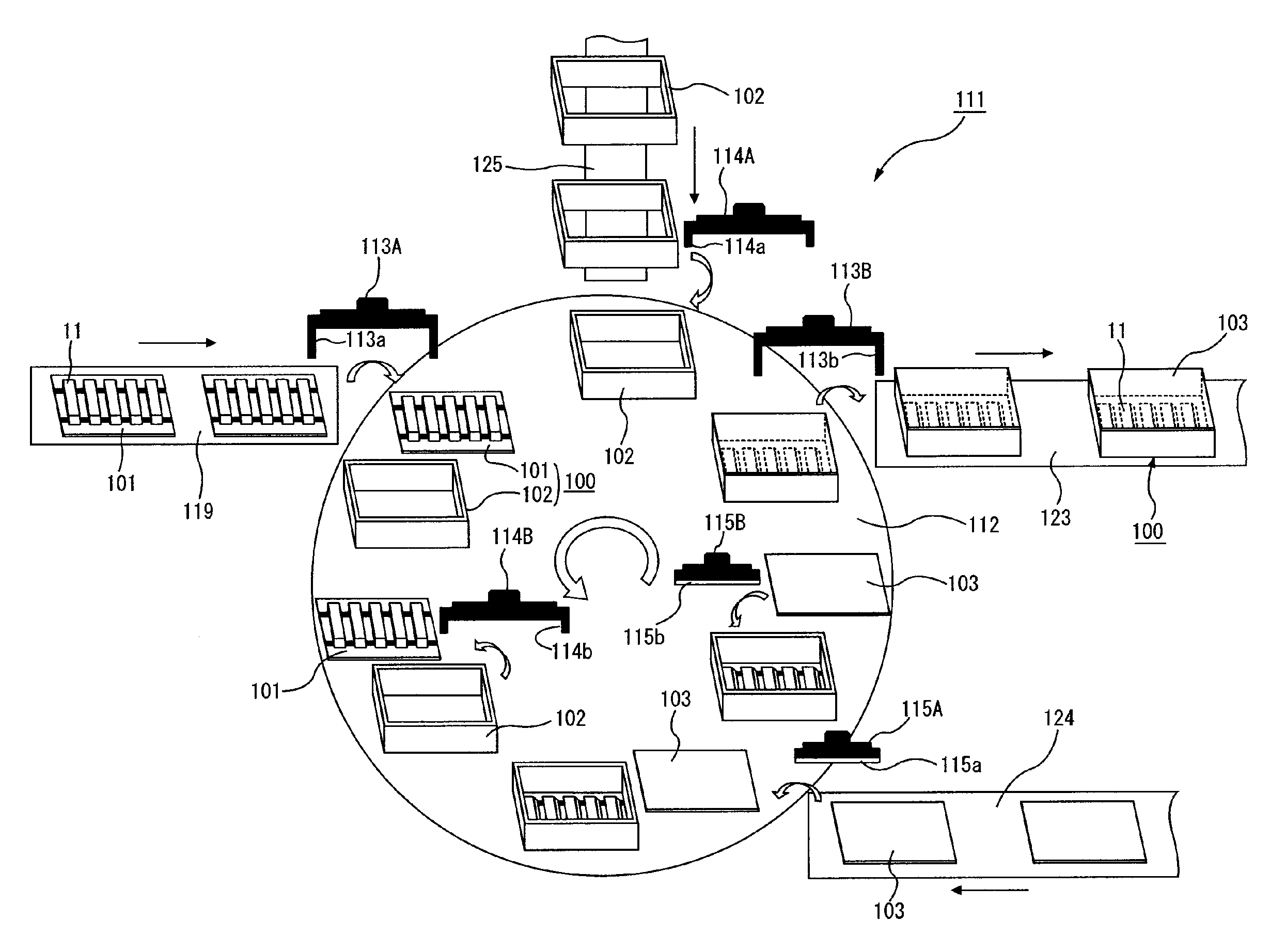 Firing jig assembling apparatus, firing jig disassembling apparatus, circulating apparatus, method for firing ceramic molded body, and method for manufacturing honeycomb structure