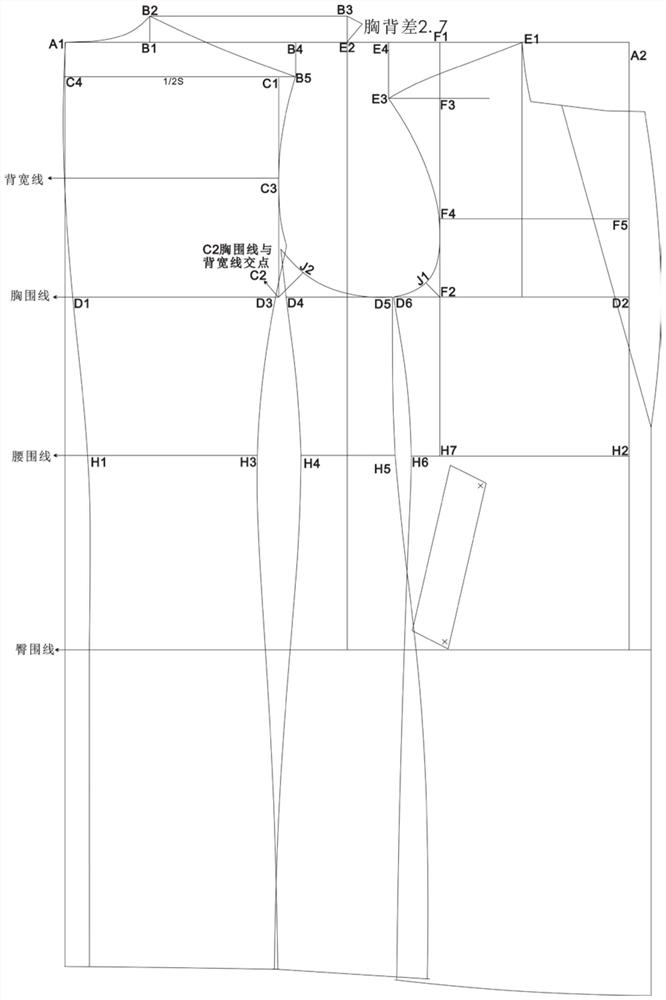 Shoulder-fitting overcoat drawing method