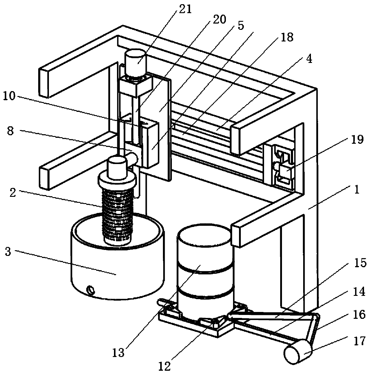 Recovery device for magnetic abrasive particles