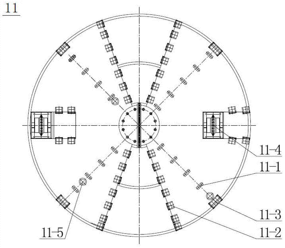 Multi-cutter head combined type cutting system for rectangular pipe pushing machine