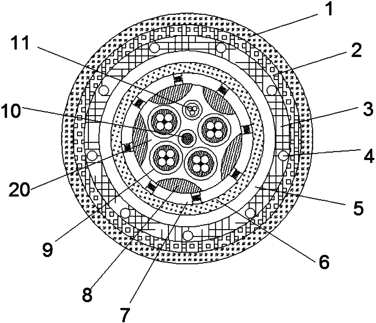 A tensile aluminum alloy power cable