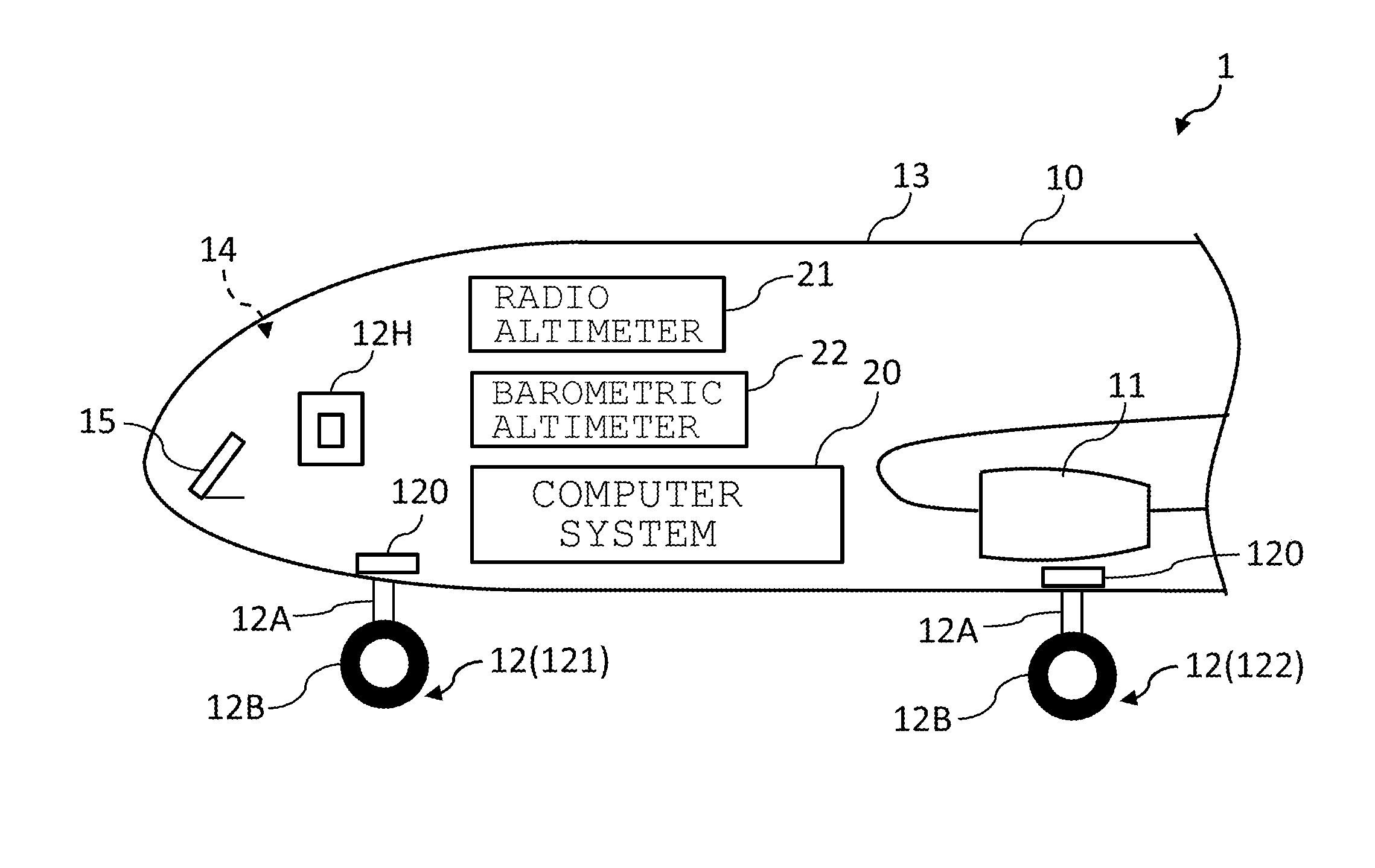 Computer system for determining approach of aircraft and aircraft