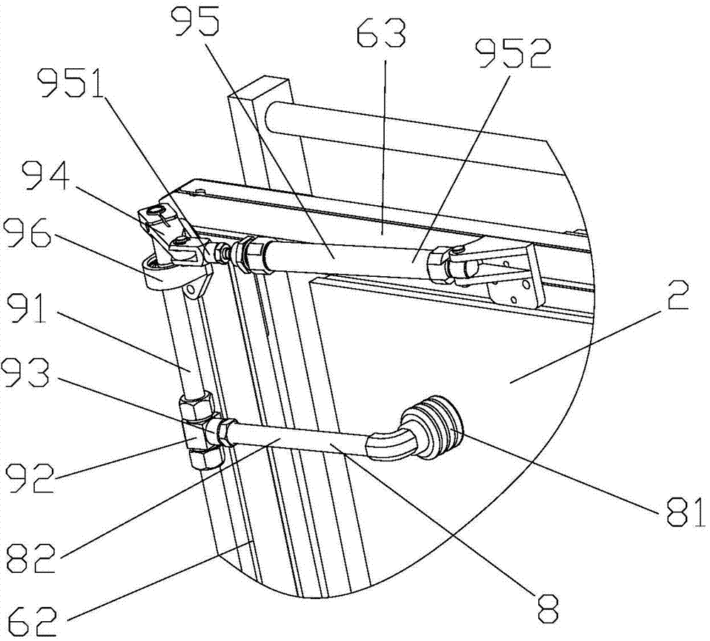 Paper box sucking frame component for box filling machine