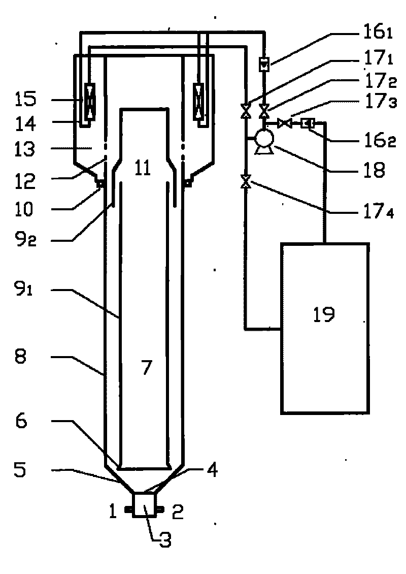 Three-phase fluidized-bed reactor