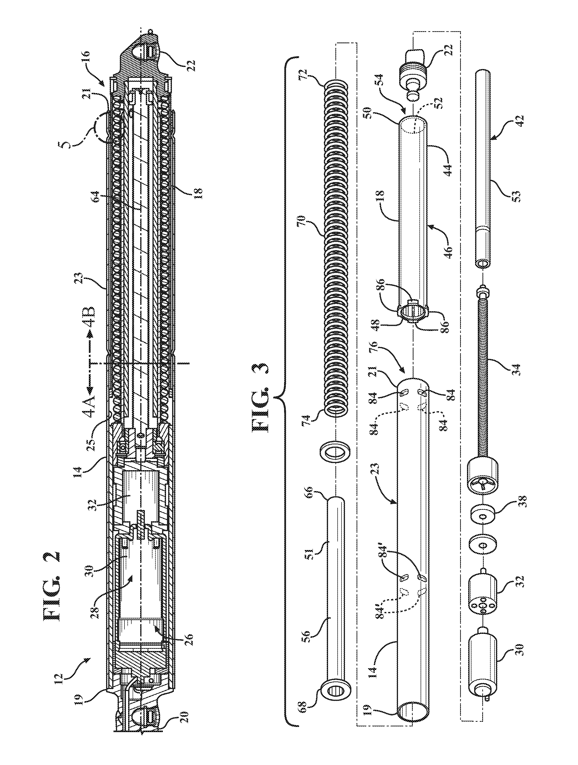 Electromechanical strut with lateral support feature