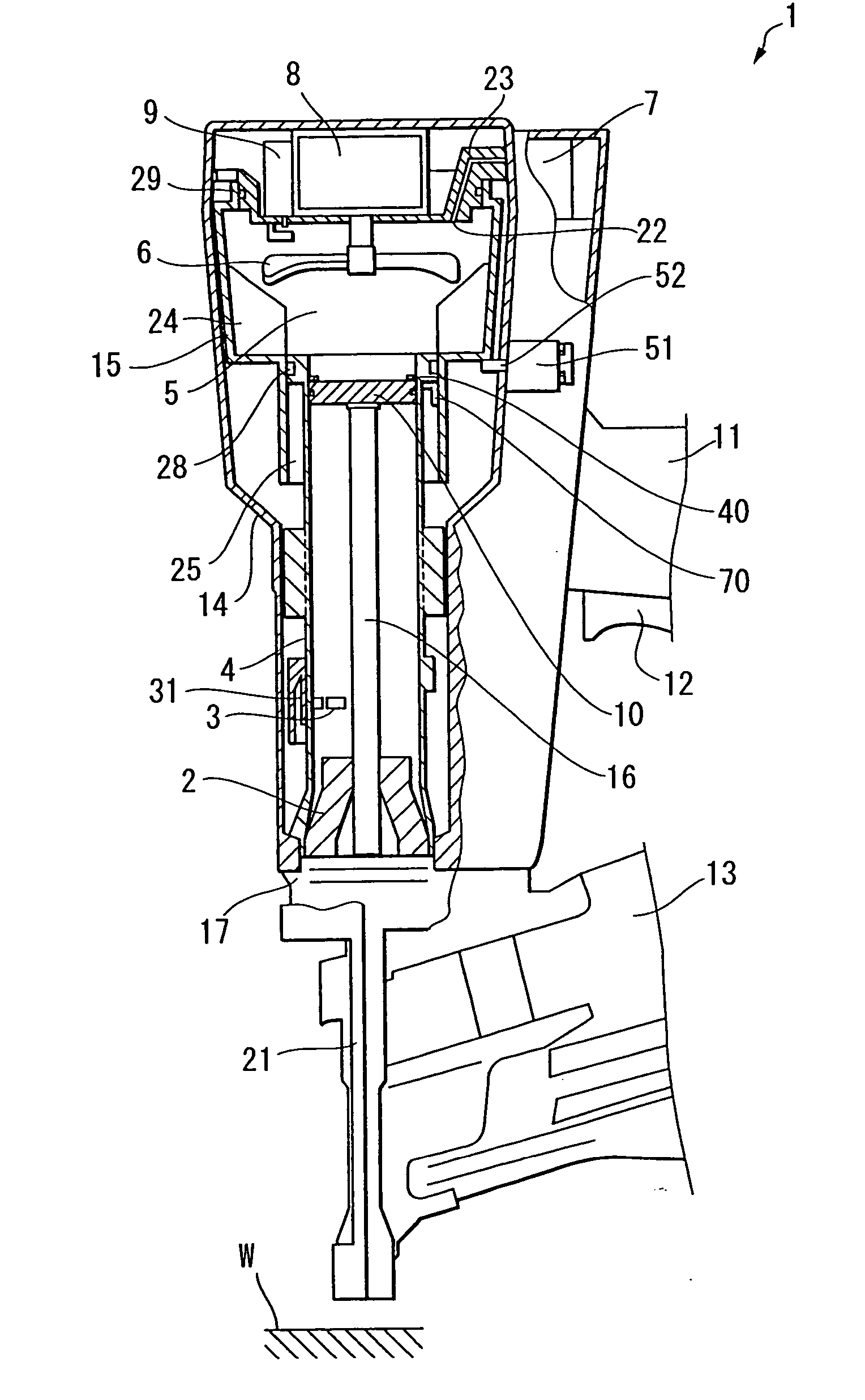 Combustion-powered nail gun