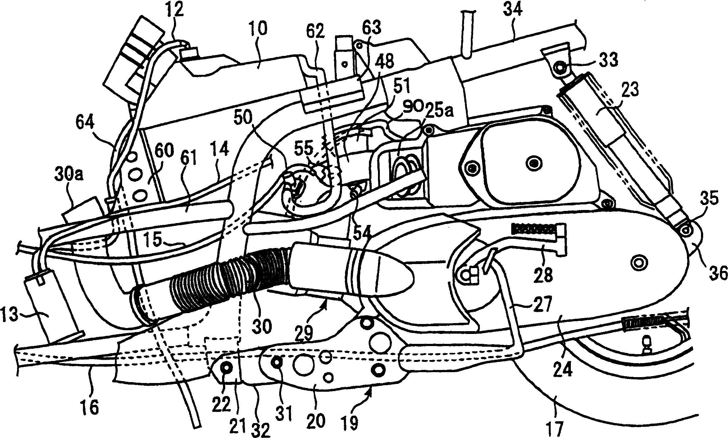 Fuel soft tube mounting structure of fuel jet engine