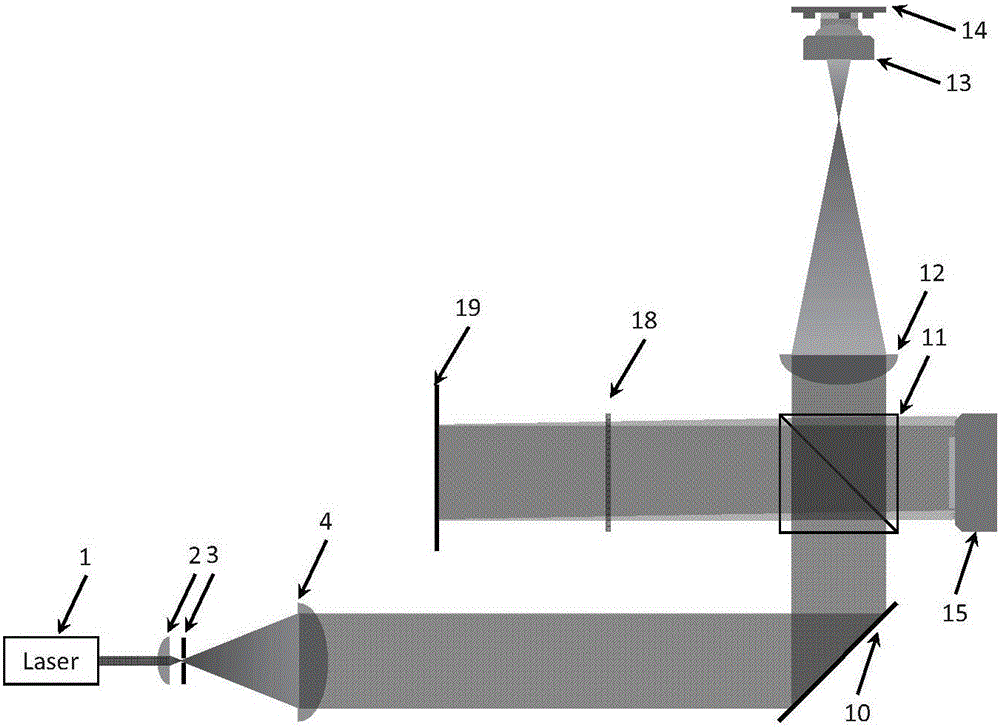 Reflective digital holographic microscopic imaging device based on telecentric optical structure