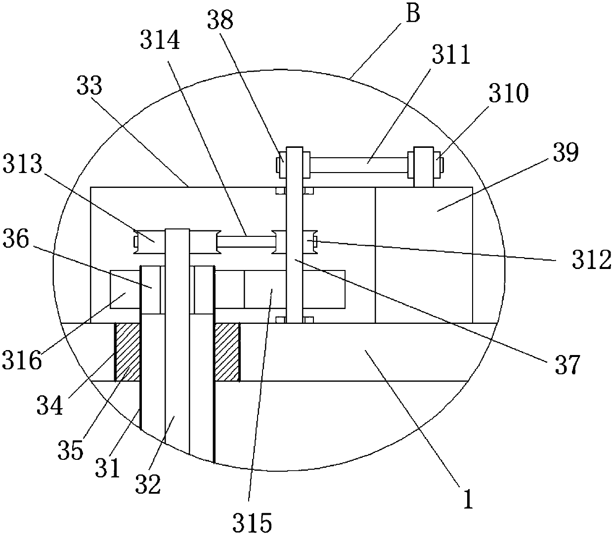 Size mixing device and using method