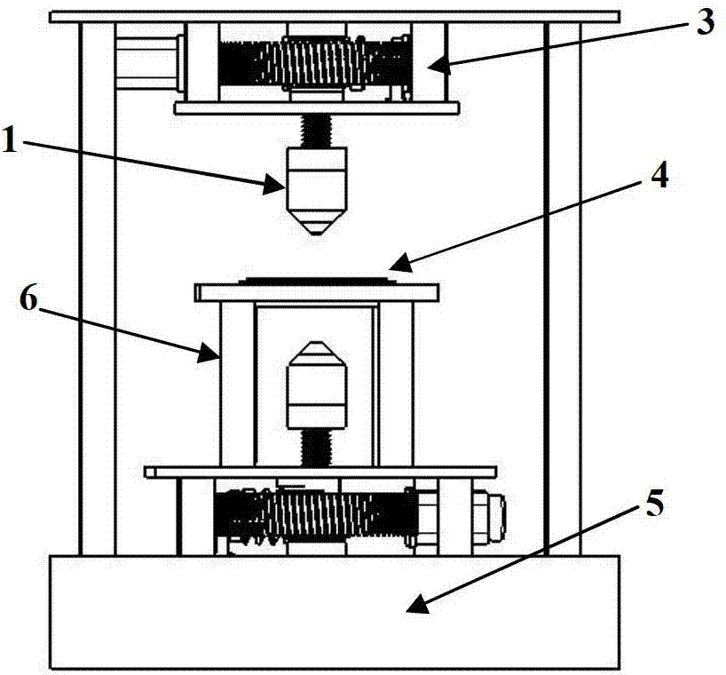 Vertical and rotating combined pressure type multi-anvil press