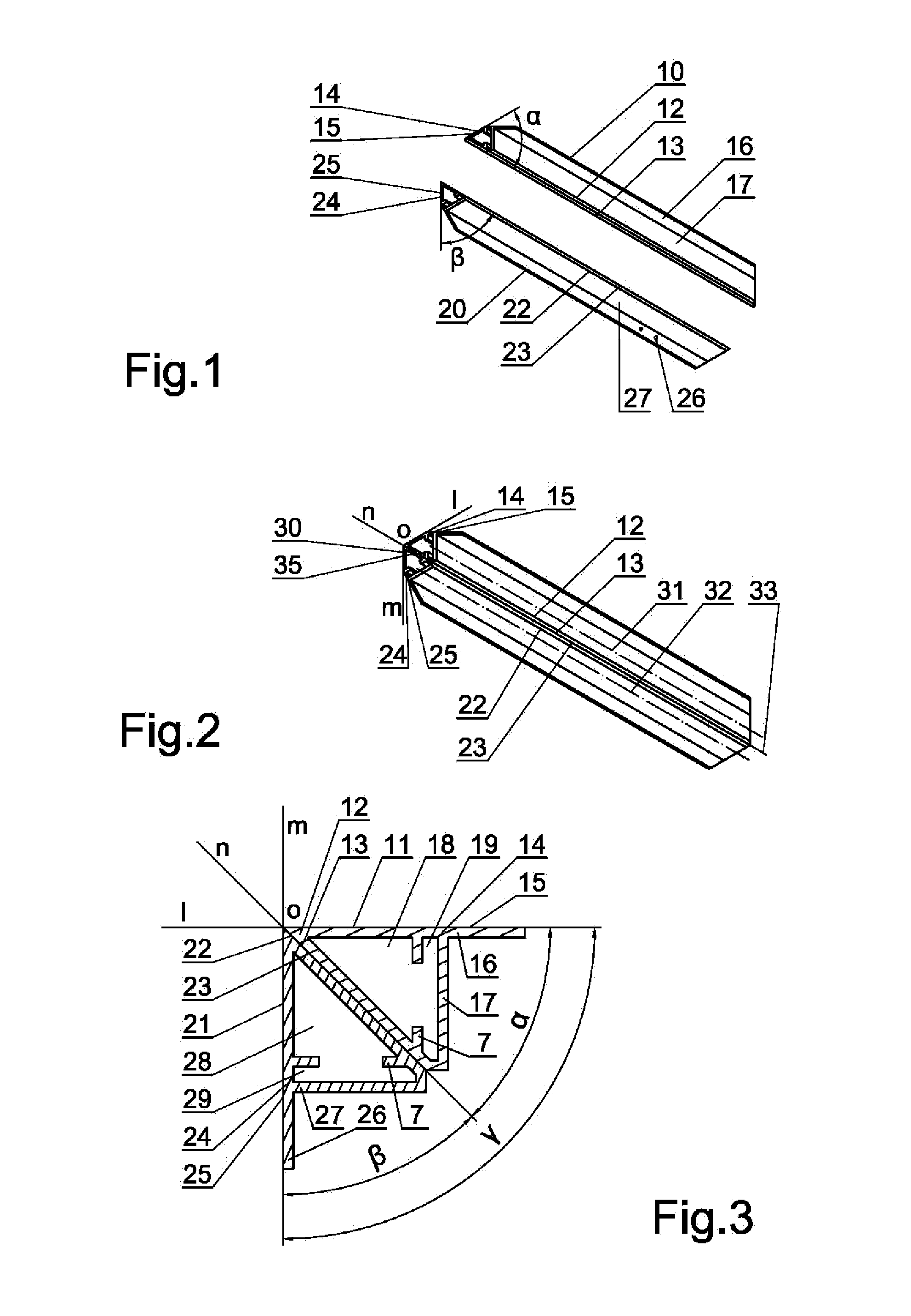 Set of profiles for forming profile structures, complex profile, structure made of profiles and method for making structures using profiles