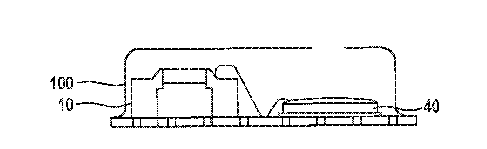 Housing with a damping element for a micromechanical sensor element