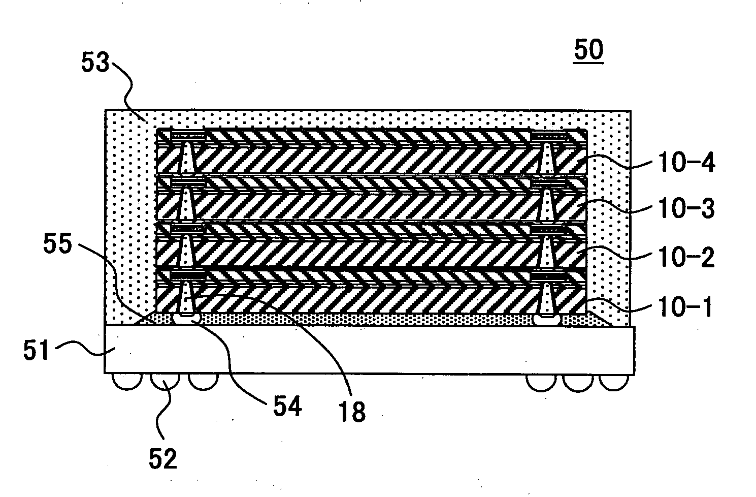 Semiconductor device suitable for a stacked structure