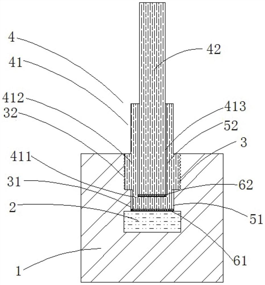 Ceramic heating plate extraction electrode connecting structure and connecting method thereof