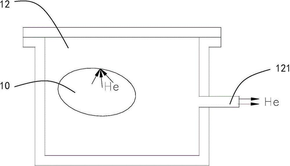 Helium mass spectrometer leak detection method for sealing workpiece