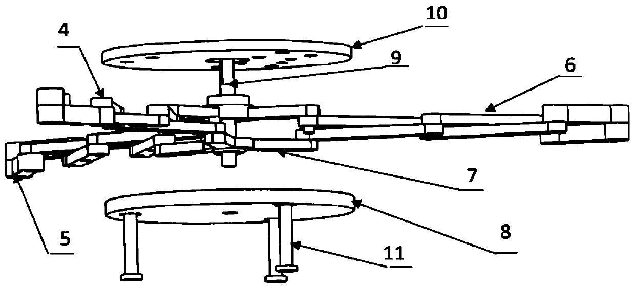 Scissor type radial dilating device for intestinal tract miniature robot