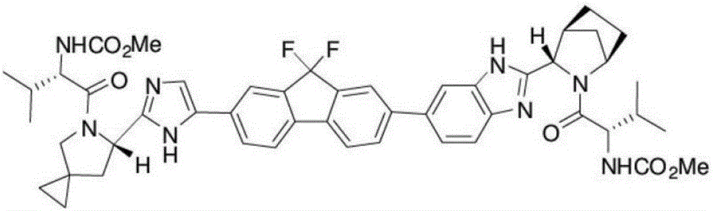 New method for synthesizing Ledipasvir chiral intermediate