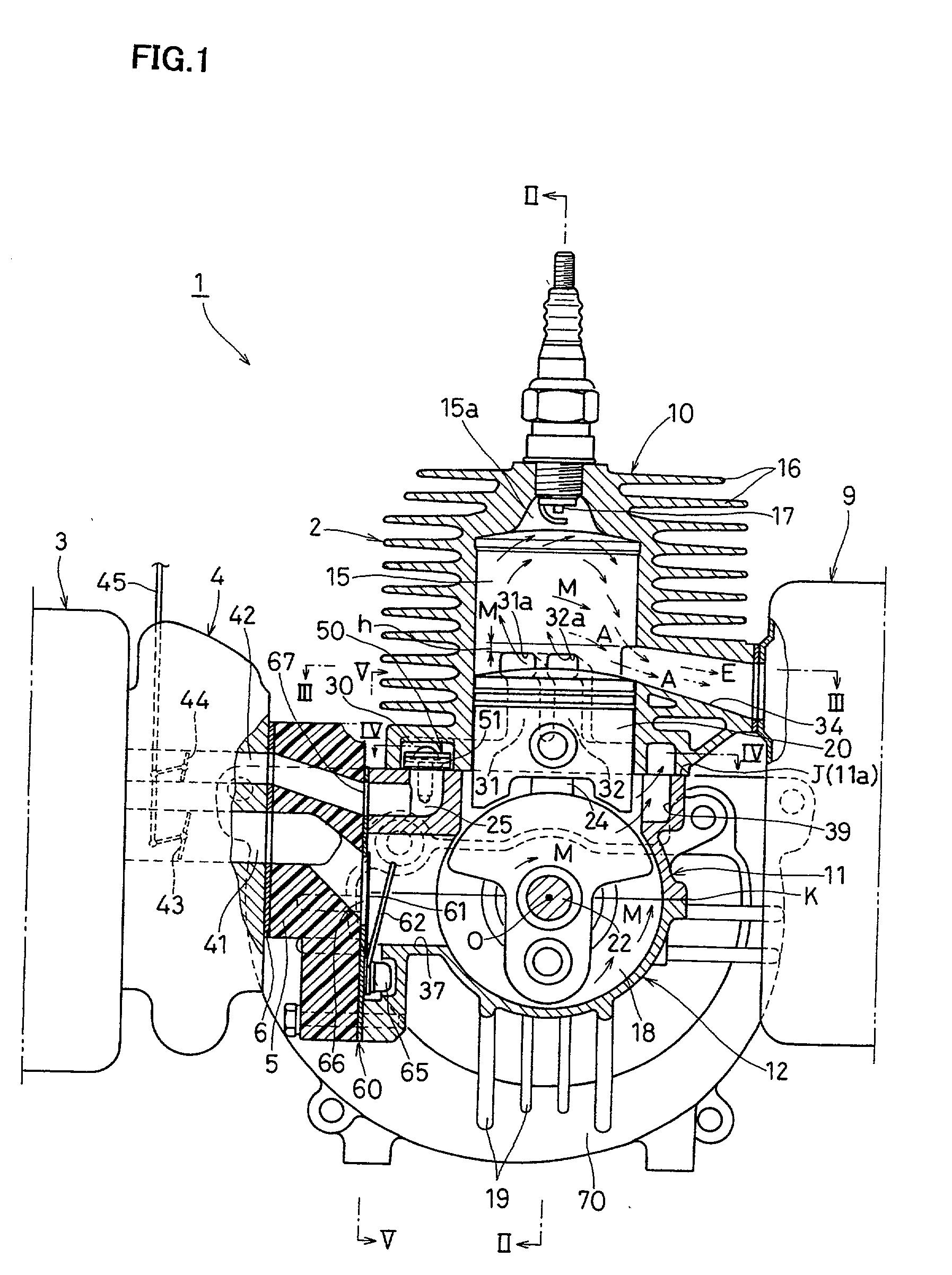 Two-stroke internal combustion engine