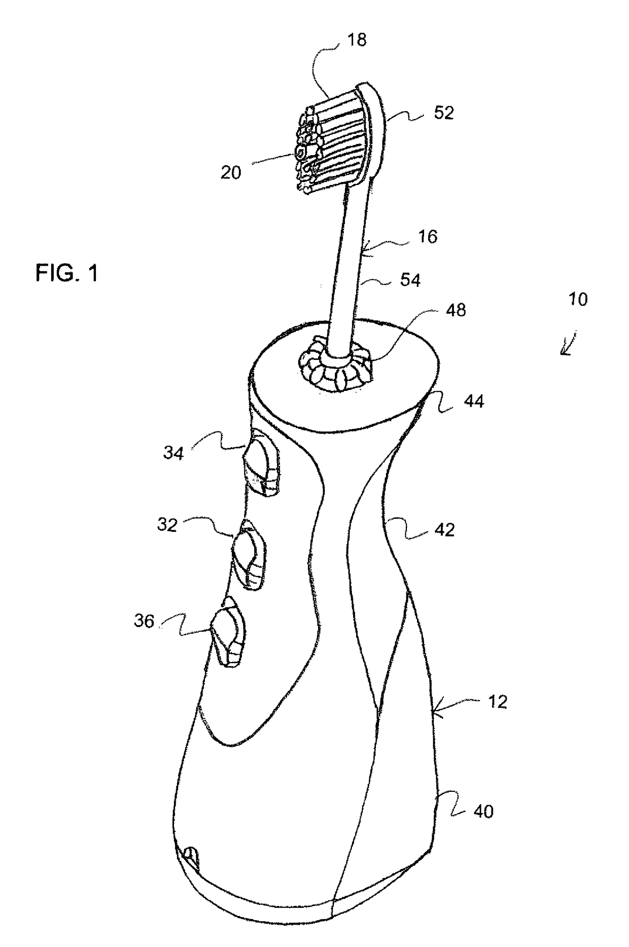 Electric toothbrush with integrated water flosser