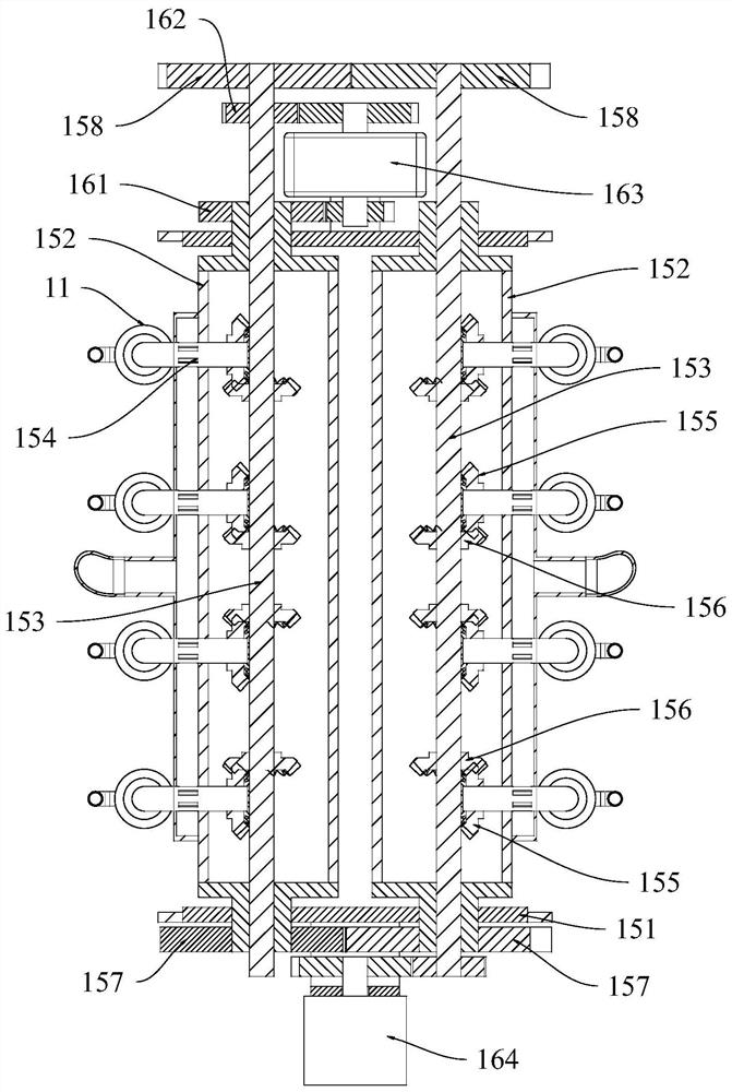 An air-assisted orchard spraying device