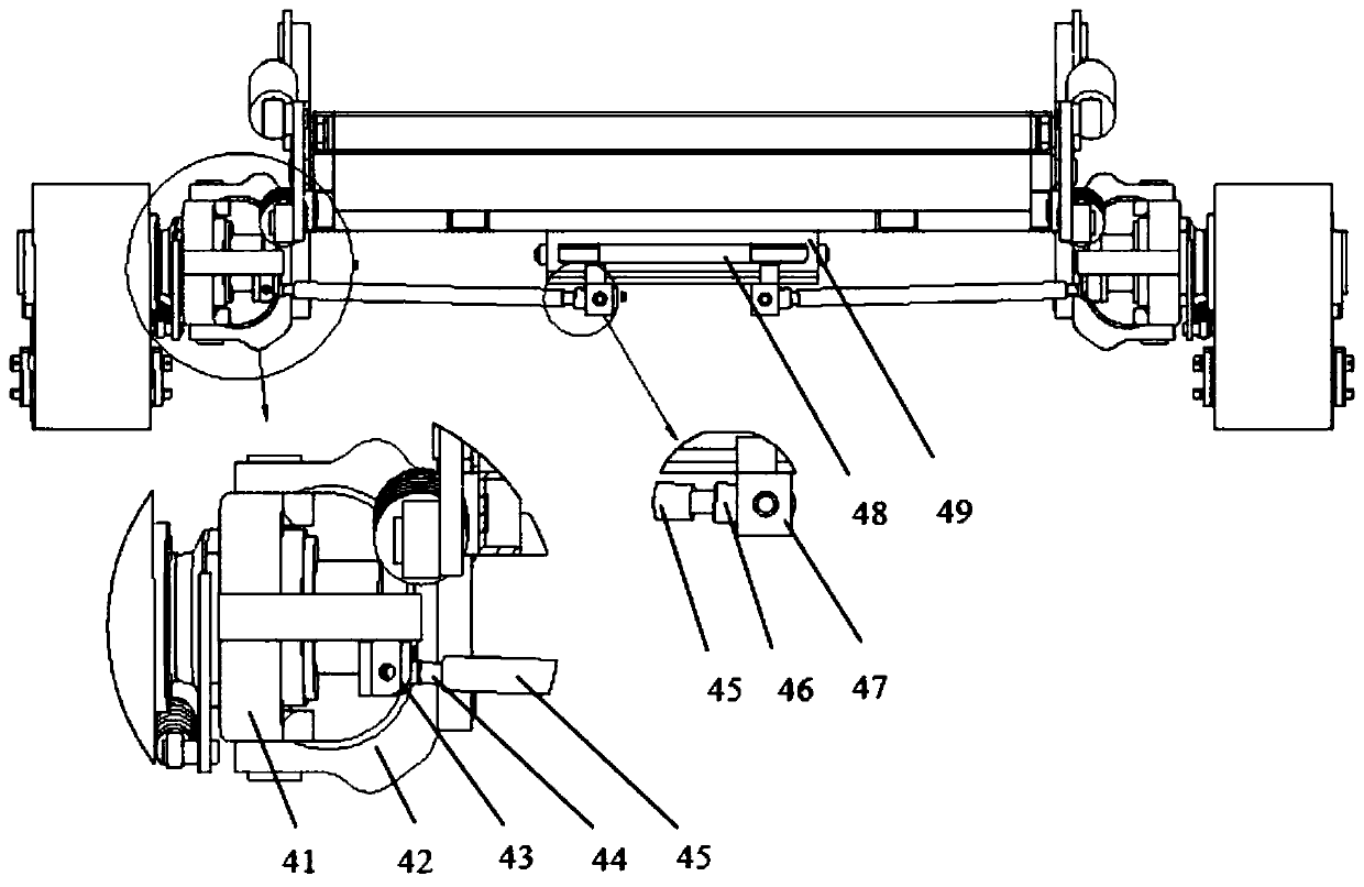 Deep sea four-track hydraulic direct-drive self-adaptive all-terrain chassis