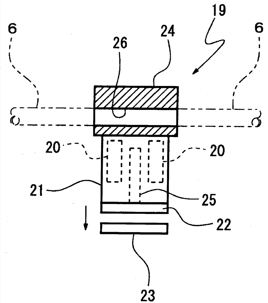 Cooling device for water jet loom