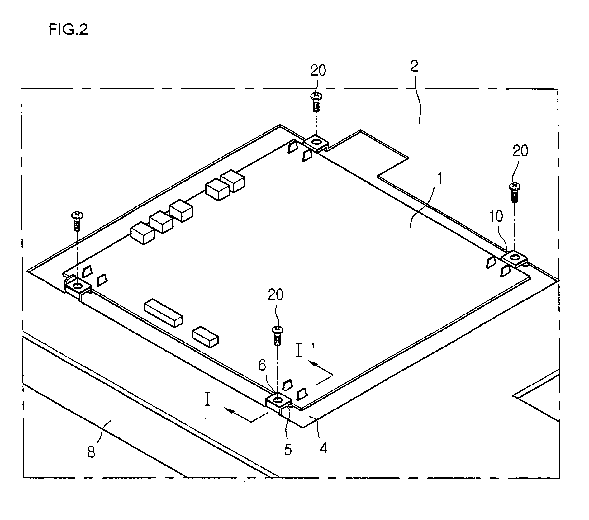 Display device and board supporting structure