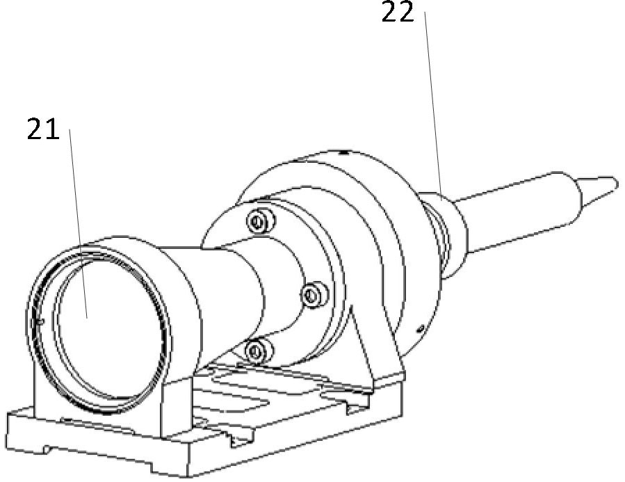 A fast asynchronous positioning device and method for a large-angle laser target