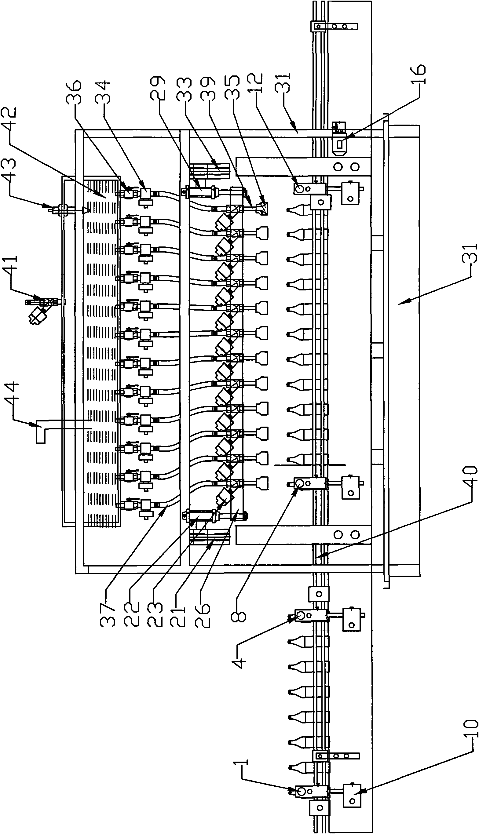 Three-row double-wire linear filling machine