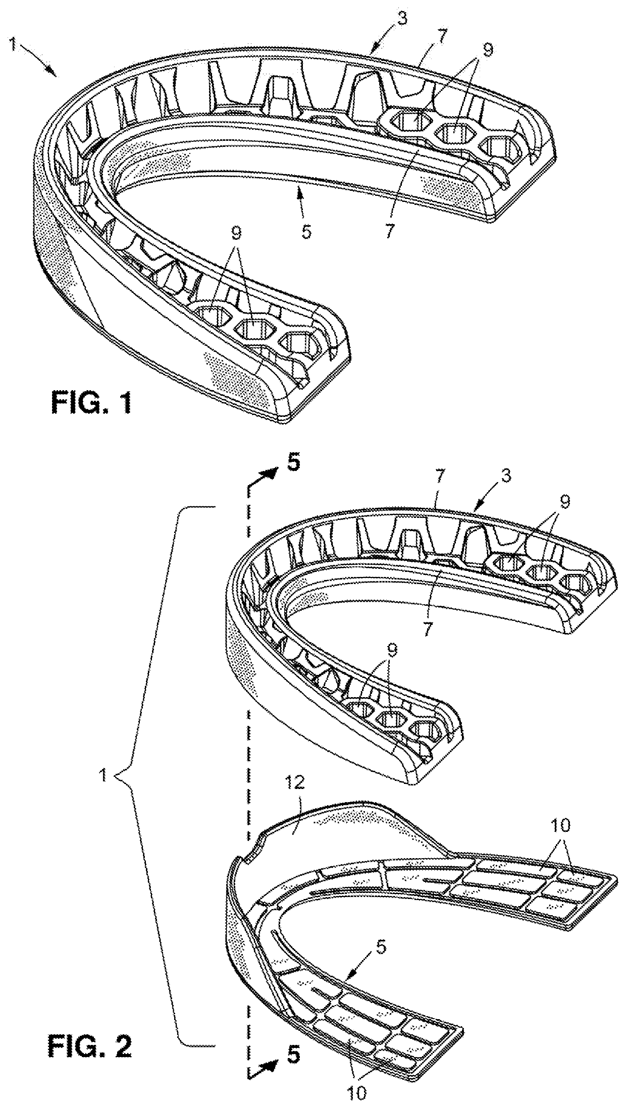 Dental mouth guard to prevent bruxism