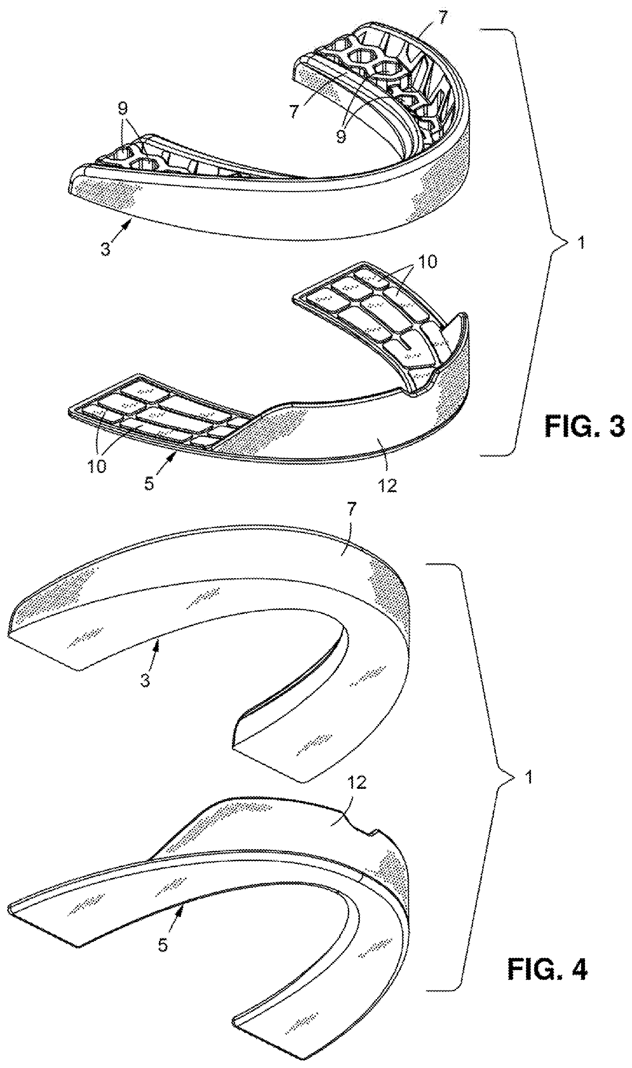 Dental mouth guard to prevent bruxism