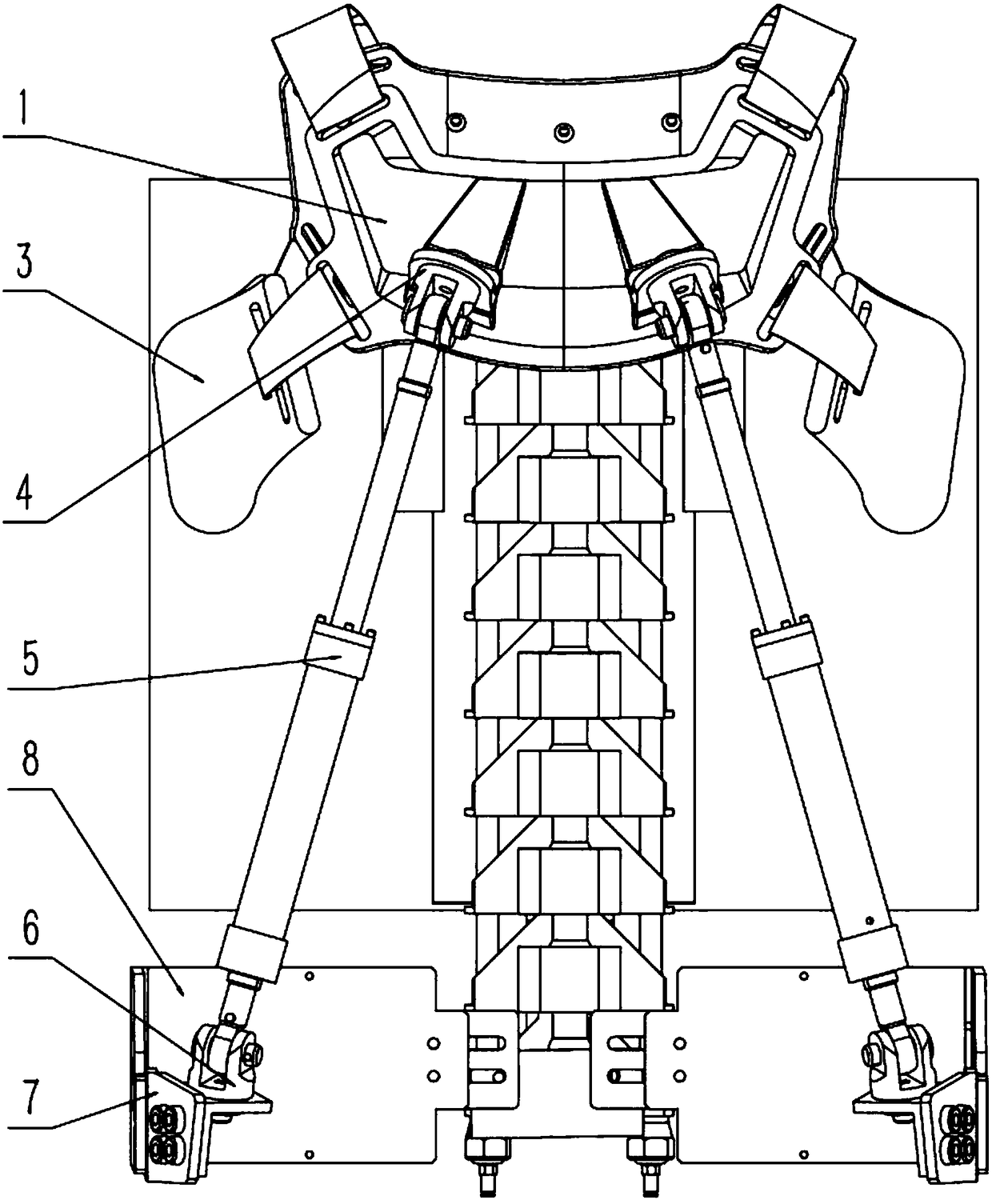 Waist power-assisted outer skeleton mechanism and power-assisted method thereof