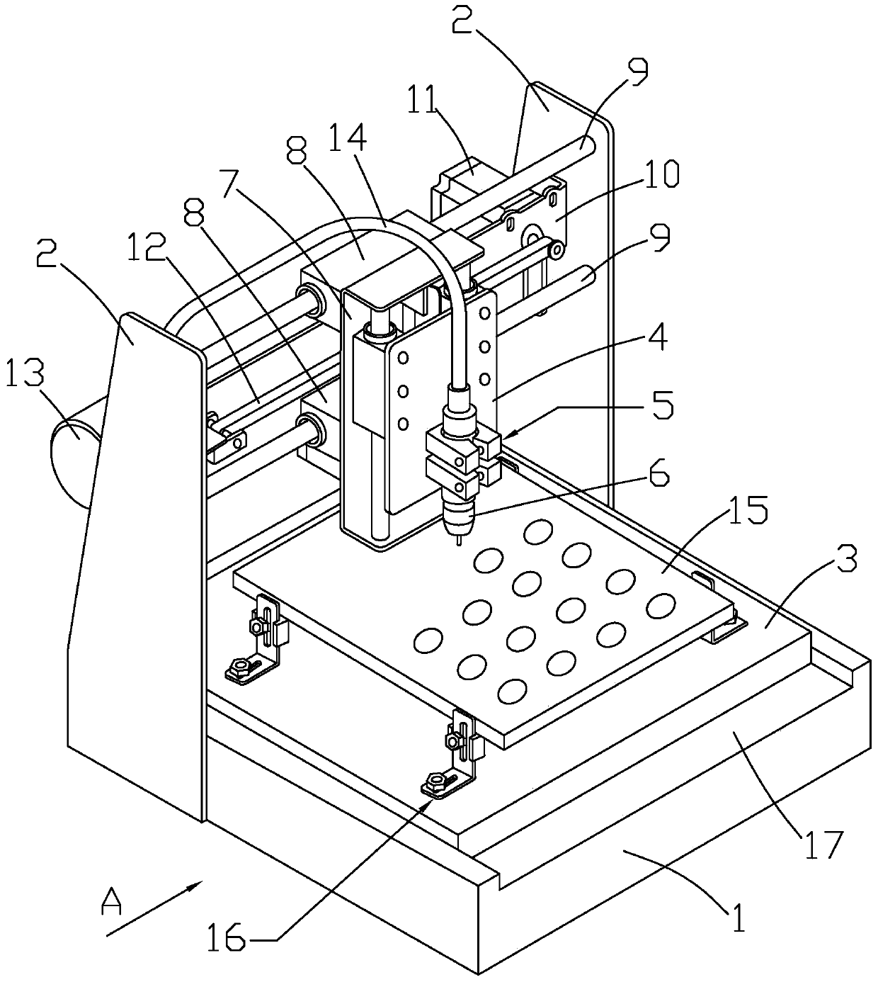 Engraving and milling machine for graphite rod production