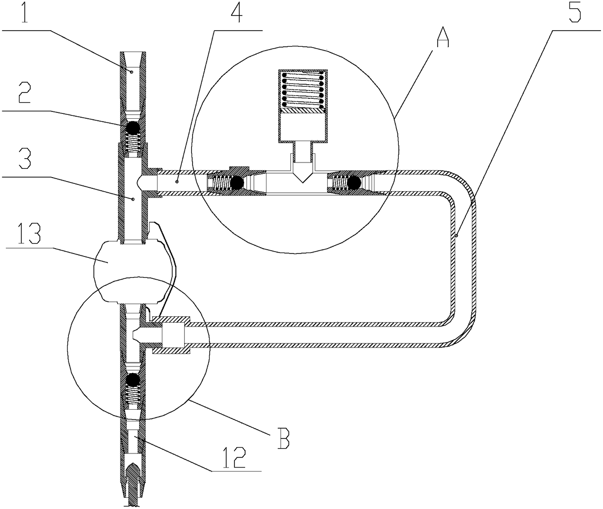 Reverse-rotation preventing structure for screw drilling tool ground driving device for petroleum and natural gas exploitation