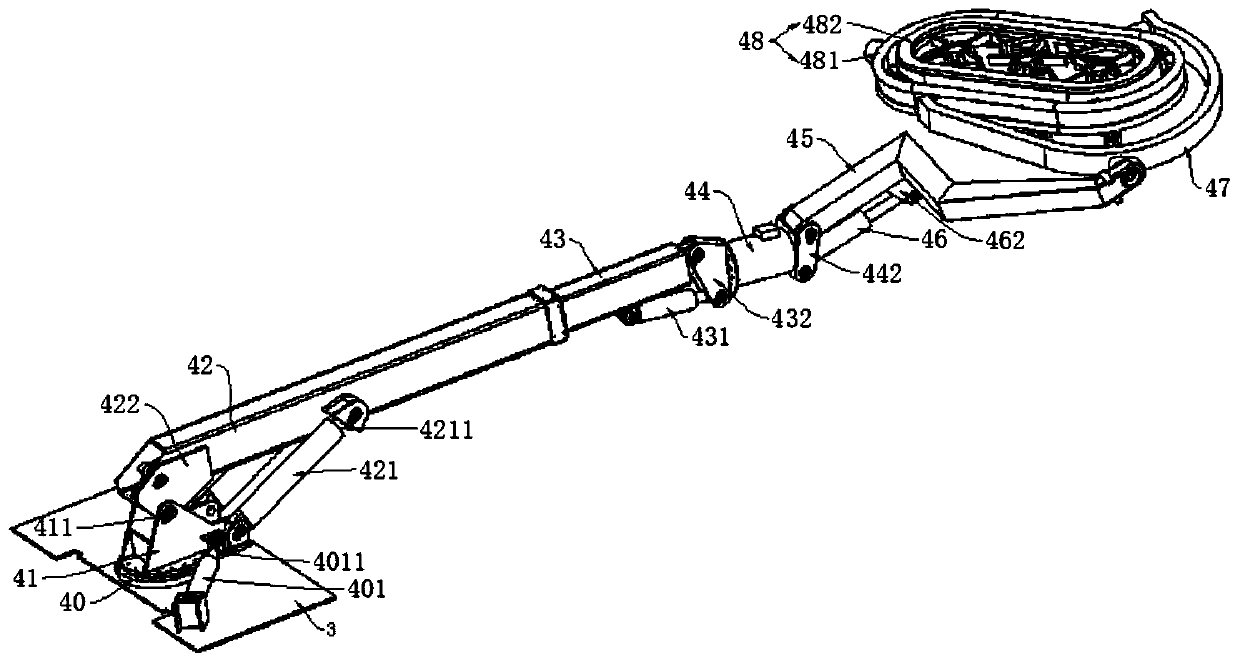 High-arm boat rust-removal robot and hydraulic control system thereof