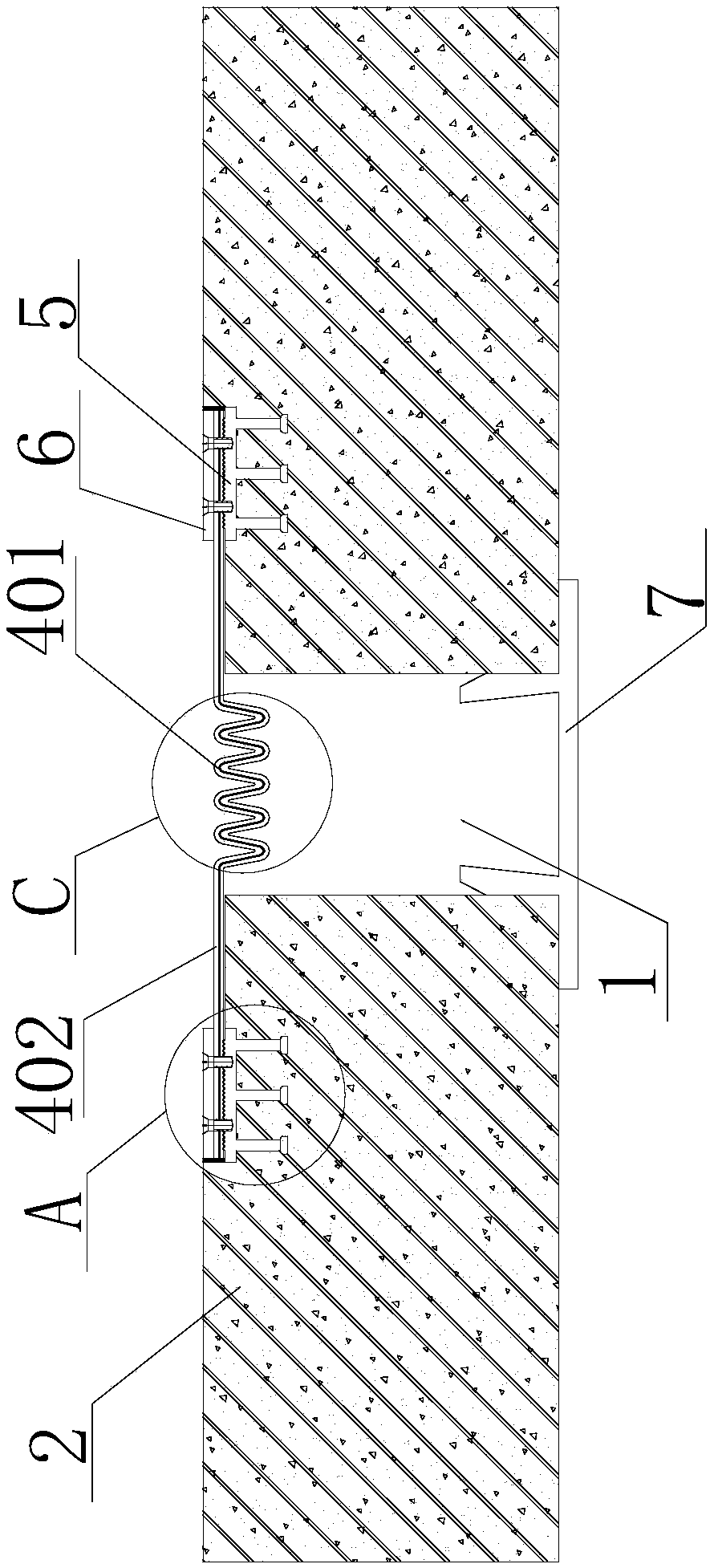 Water stop belt and deformation joint waterproof structure