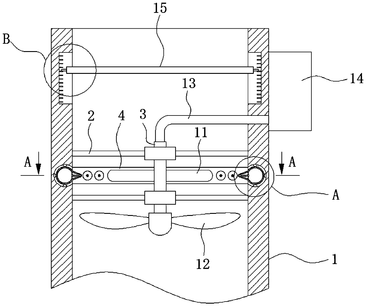 Efficient tower opening structure of spray type flue gas desulfurization tower